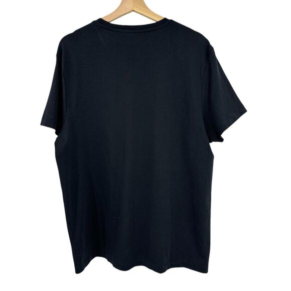 Saks Fifth Ave Black T-Shirt XL Short Sleeve V Neck soft knit womens top - Picture 6 of 7